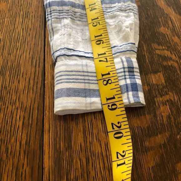 Anthropologie Pilcro & the Letterpress Blue & White Pld Tunic Top Boho, Coastal - Picture 15 of 16